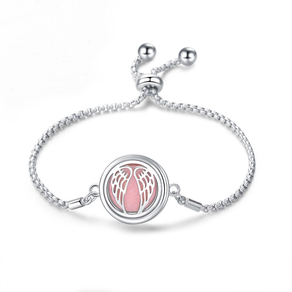 Edelstahl Lebensbaum Aromatherapie Armband - Verstellbar, Öffnungsbares Magnetdesign für ätherische Öle