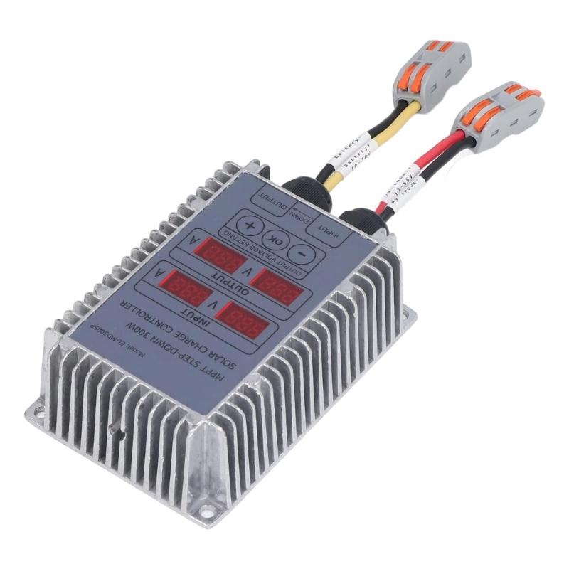 300W Adjustable Solar Battery Chargers Controllers LCD Display Overheat Short Circuits Defense Aluminum Motor Controllers 1