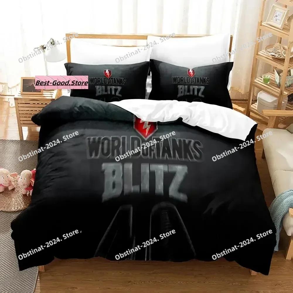 World of Tanks Bettwäsche-Set Einzelbett Twin Gedrucktes Bettwäsche-Set Mit Kissenbezug Bettdeckenbezug Weich Einzel Doppel Queen Super King Size