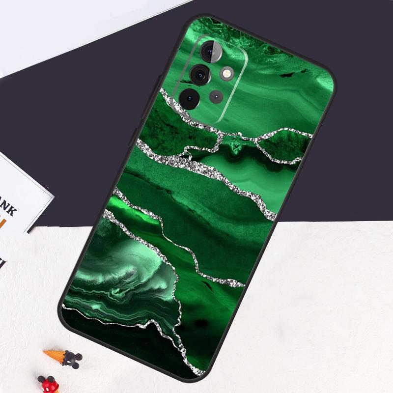 

Gold Indigo Faux Malachite Case For Samsung Galaxy A53 A15 A22 A52 A32 A54 A14 A16 A26 A36 A56 A55 A35 A05 A06 A33 A13 Samsung A14