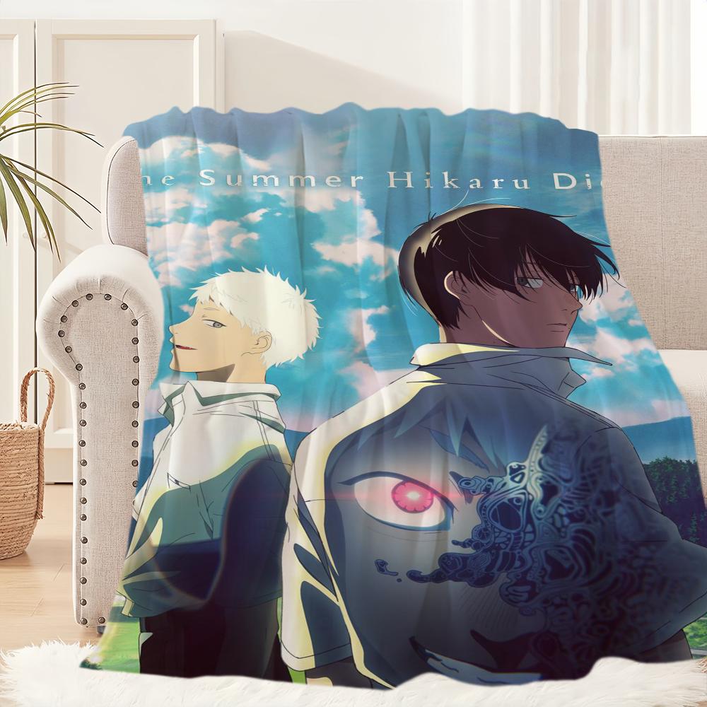 Anime T-The Summer Hikaru Died Blanket Blanket for Couch Sofa Travel Home Hiking Picni Bed Beding Flannel Blanket Birthday Gift