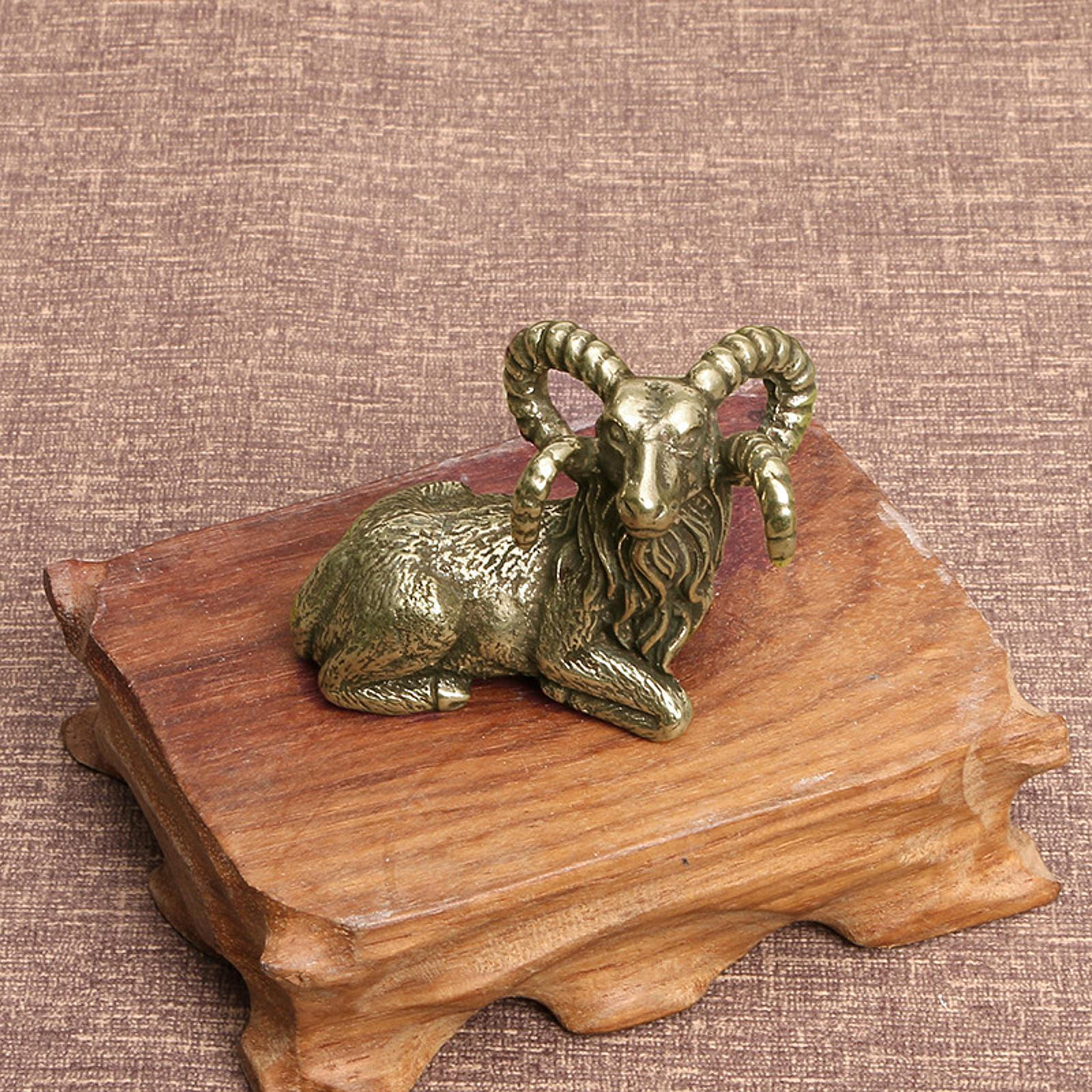 

Brass Antelope Statue Desk Topper, Tea Pet Artware, Vintage Desktop Ornament, Animal Collectible