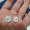 50pcs Two Holes Sewing Buttons Flower Pattern Round Shape Flower Design Buttons Resin Material Decorative Buttons