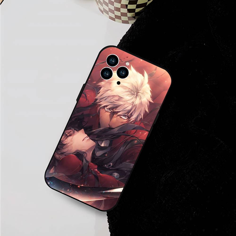 Fate Stay Night For IPhone 17 Air 16 15 14 13 12 11 Pro Black Soft Cover Phone Case