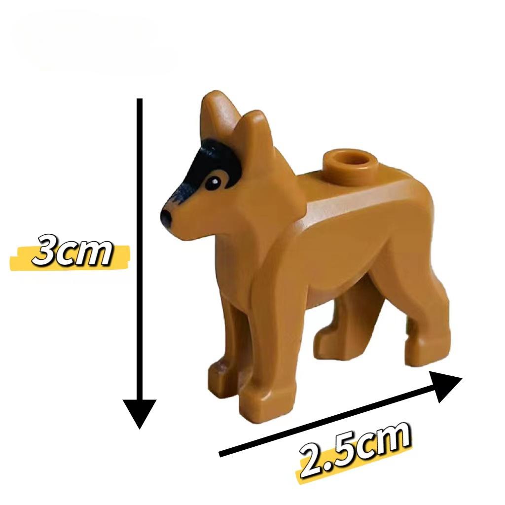 Совместимая военная собака поисково-спасательная собака полицейская собака военная кукла строительные блоки аксессуары пластиковая собака