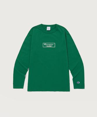 Camiseta de Manga Larga con Estampado Gráfico en la Espalda Verde Normal