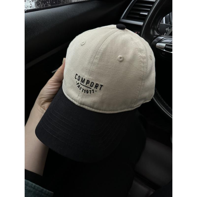 

New retro contrasting baseball caps, children s big head circumference peaked caps show a small face Adjustable