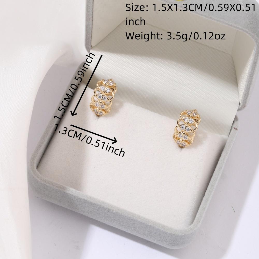 2pair Dainty Small Hoop Earrings for Women Cubic Zirconia  Jewelry Daily Accessories