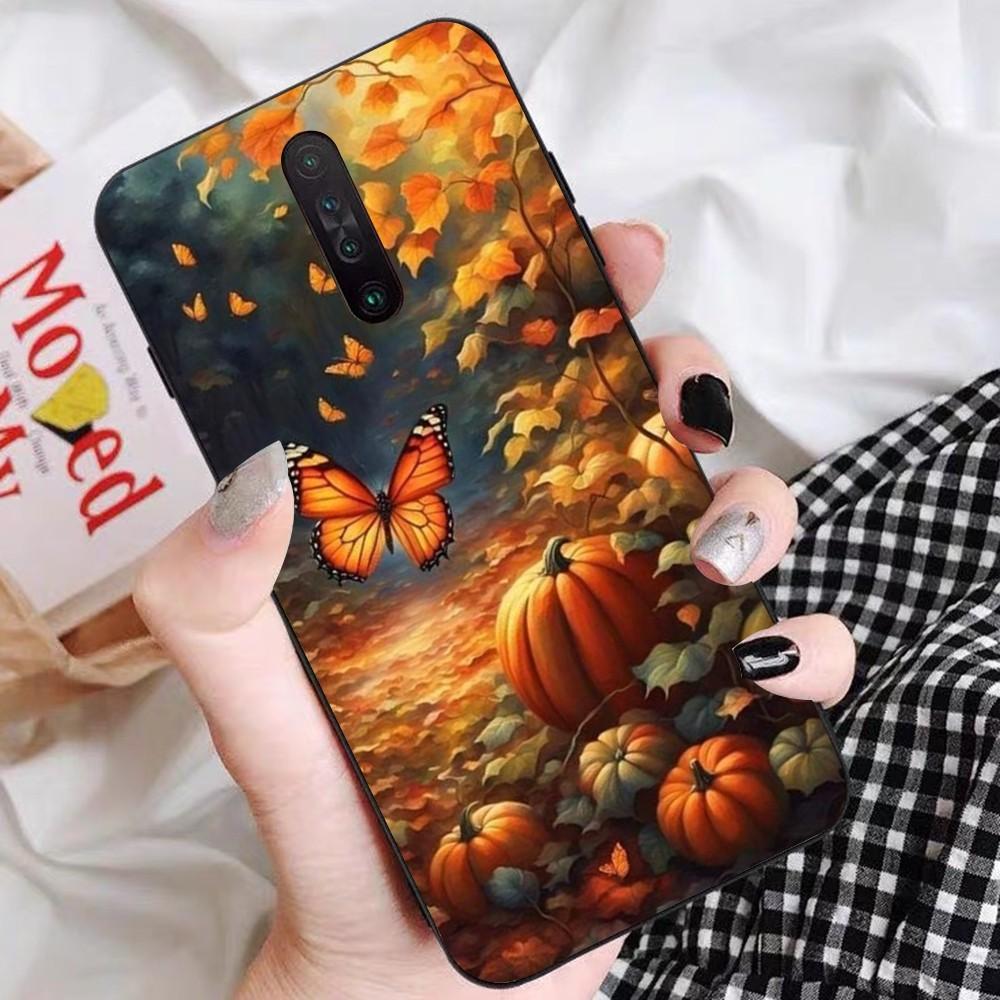 Pumpkin Happy Fall Autumn Phone Case For Redmi 5 6 7 8 9 10 Plus Pro 6 7 8 9 A GO K20 K30 K40 Pro Plus F3 Fundas