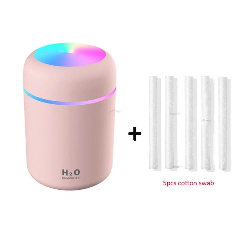 Portable 300ml Electric Air Humidifier Aroma Oil Diffuser Usb Cool Mist Sprayer With Colorful Night Light For Home Car