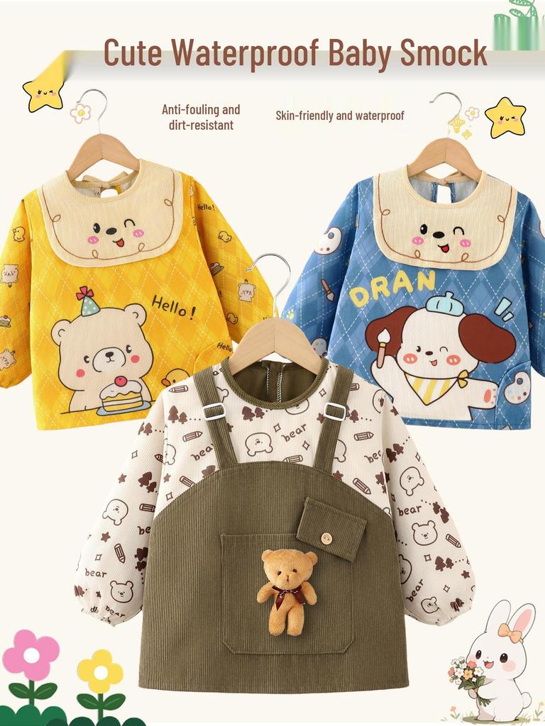 Reversible Waterproof Baby Coveralls: Stylish Autumn/Winter Bibs for Boys & Girls, Stain-Proof Outerwear