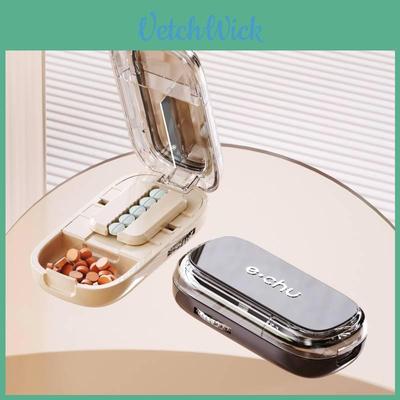 Portable Pill Cutter With Precise Quarter Split For Medicine Dispensers