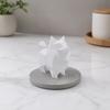 Geometric Low-Poly Dog Statue, 3D Printed Mini Dog Ornament, White Cute Puppy Figurine, Modern Desktop Decoration for Home Office Gift Ideas