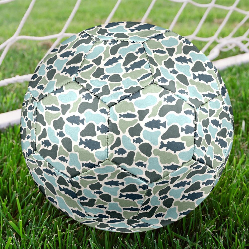 1pc Fish Camouflage Soccer Ball Size 5 Football Machine Sewn Indoor/Outdoor Universal Football Q16 Size 5
