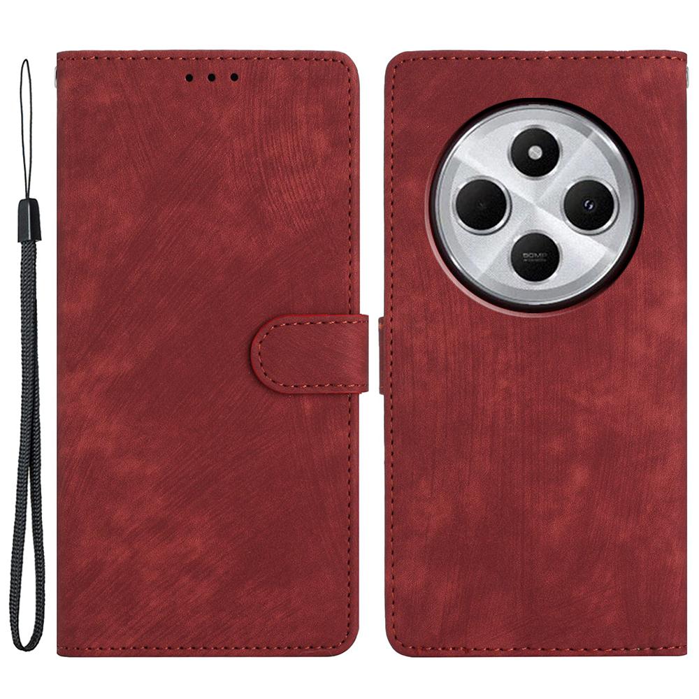 Für Xiaomi Redmi A4 5G Hülle mit Kartenfächern Hautgefühl PU-Leder Handyhülle Ständer