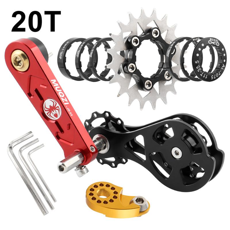 MUQZI Fahrradkassetten-Umrüstsatz 12t-22t Single Speed Kassettenritzel und Kettenspanner für MTB Rennrad