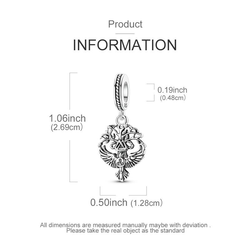 Copper Charms Beads Coffee Hexagram Phone Rings Pendants Fit Women Original Bracelet Diy Jewelry Gift