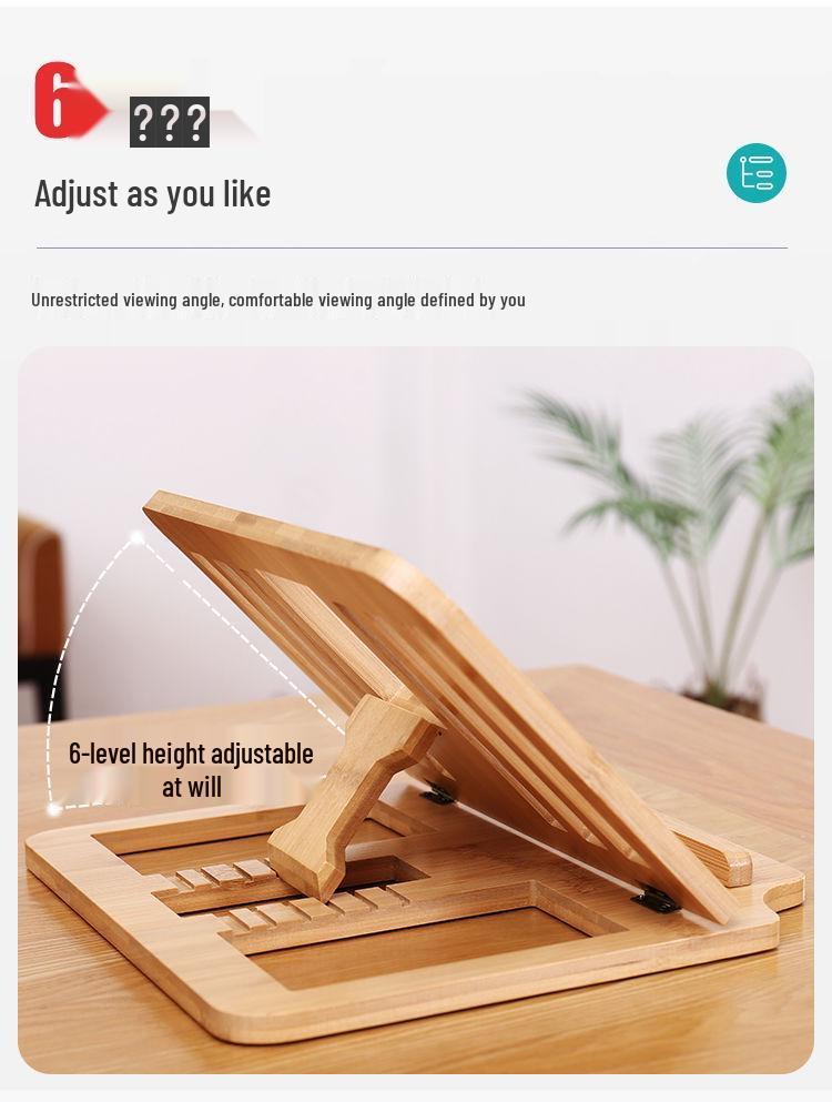 Solid Wood Foldable Laptop and Tablet Stand with Cooling Feature