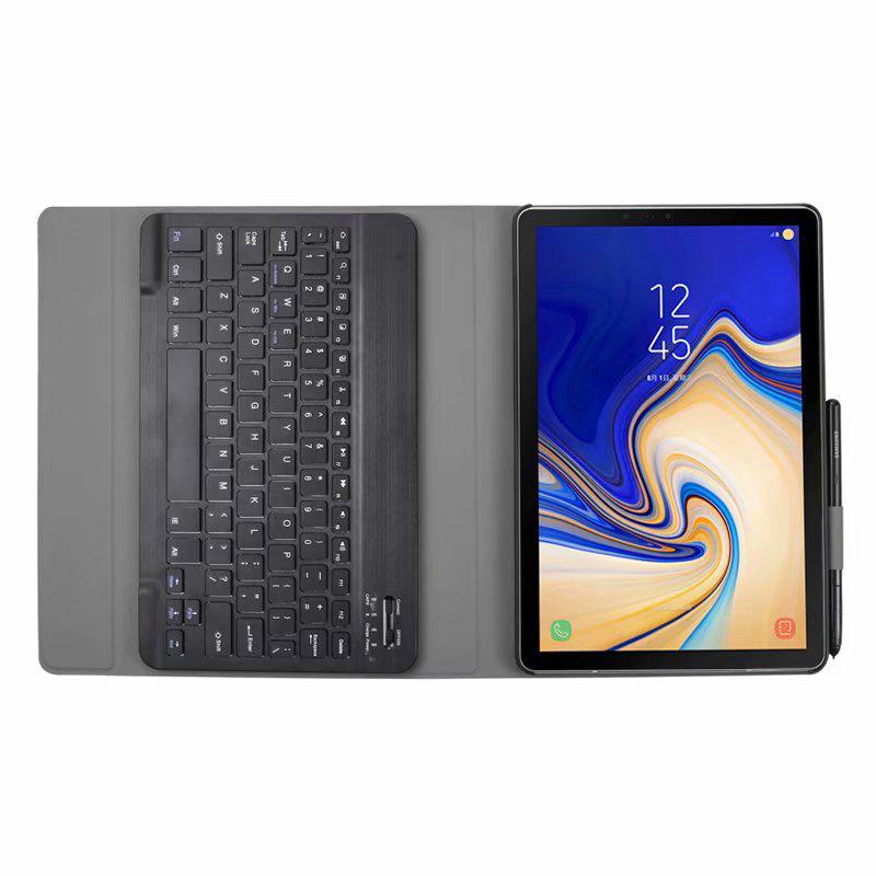 Samsung T590/T595 Tablet Bluetooth Keyboard Leather Case - Wireless Protective Cover
