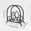 Simple and Stylish Iron Paper Towel Rack In Black for Cross-border Cafe and Hotel Table Storage Nordic Hand-drawn Tissue Rack