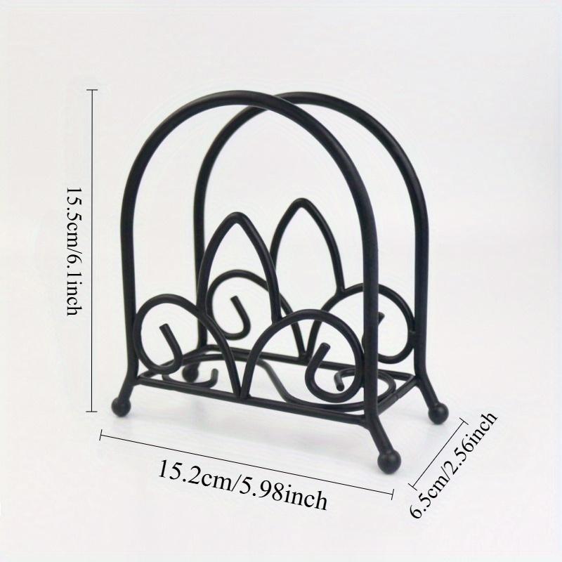 Simple and Stylish Iron Paper Towel Rack In Black for Cross-border Cafe and Hotel Table Storage Nordic Hand-drawn Tissue Rack