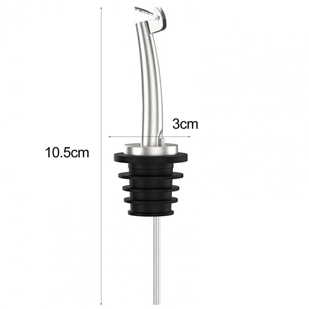 4Pcs Wine Pourer Stainless Steel Alcohol Liquor Oil Spouts Bottle Dispenser Wine Bottle Stopper with Cap Wine Accessories