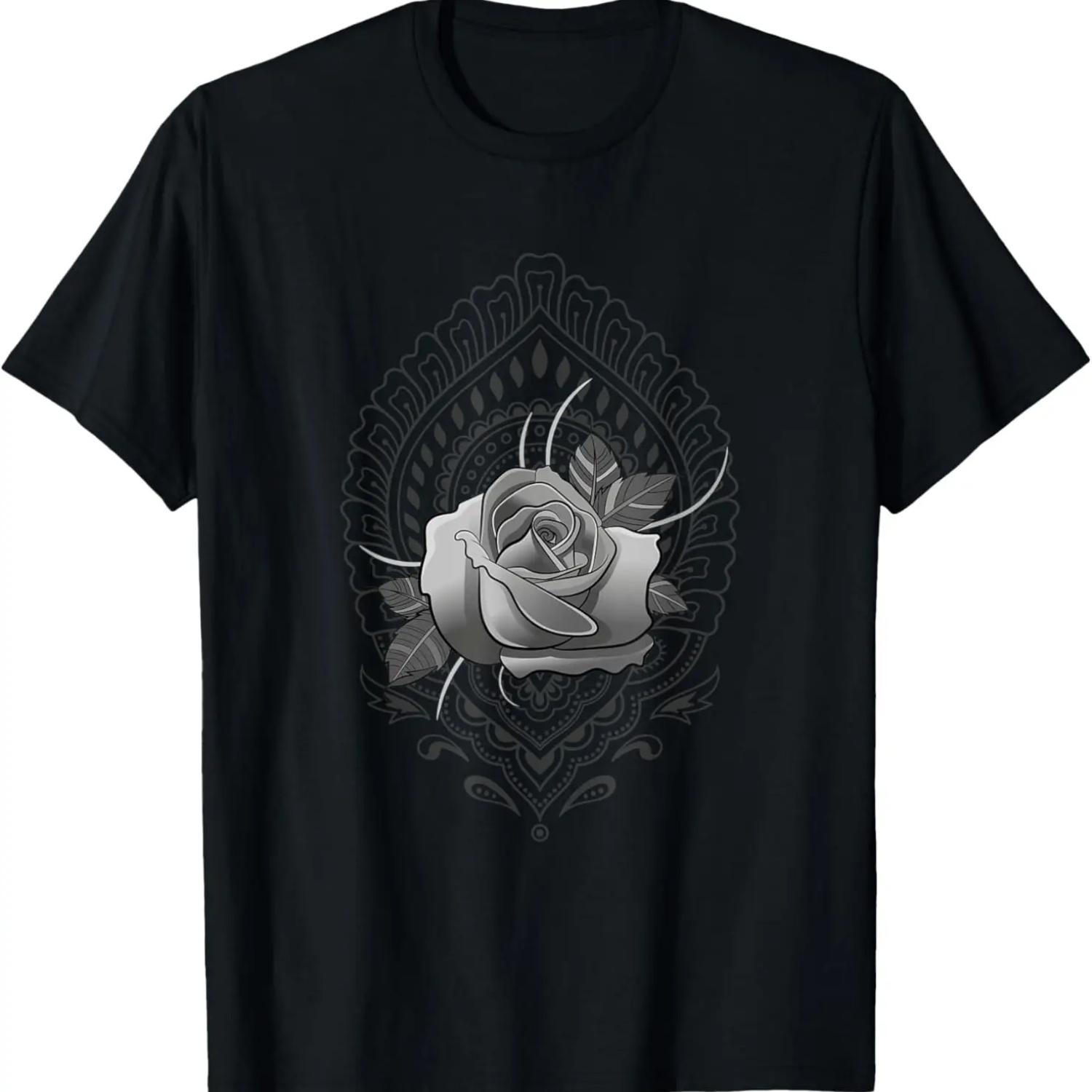 

Tattoo Studio Design Rose und Mandala Tattoo T-Shirt S чёрный