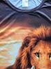 Men's Lion Lamb Peace Dove Print T-Shirt Sunset Wildlife Religious Symbol Crew Neck Casual Top