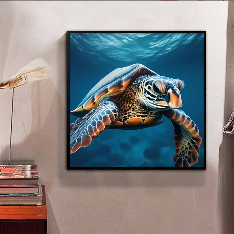 New Arrival 5D DIY Full Circle Diamond Painting "Turtle" Embroidery Cross Stitch Home Decor Gift