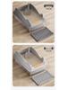 Top-Entry Stainless Steel Cat Litter Box with High Walls for Anti-Splash and Sand Control