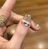 Champagne Gold Cat Eye Rhinestone Press-On Nails: Luxurious Daily Wear with White-Brightening Versatile Design