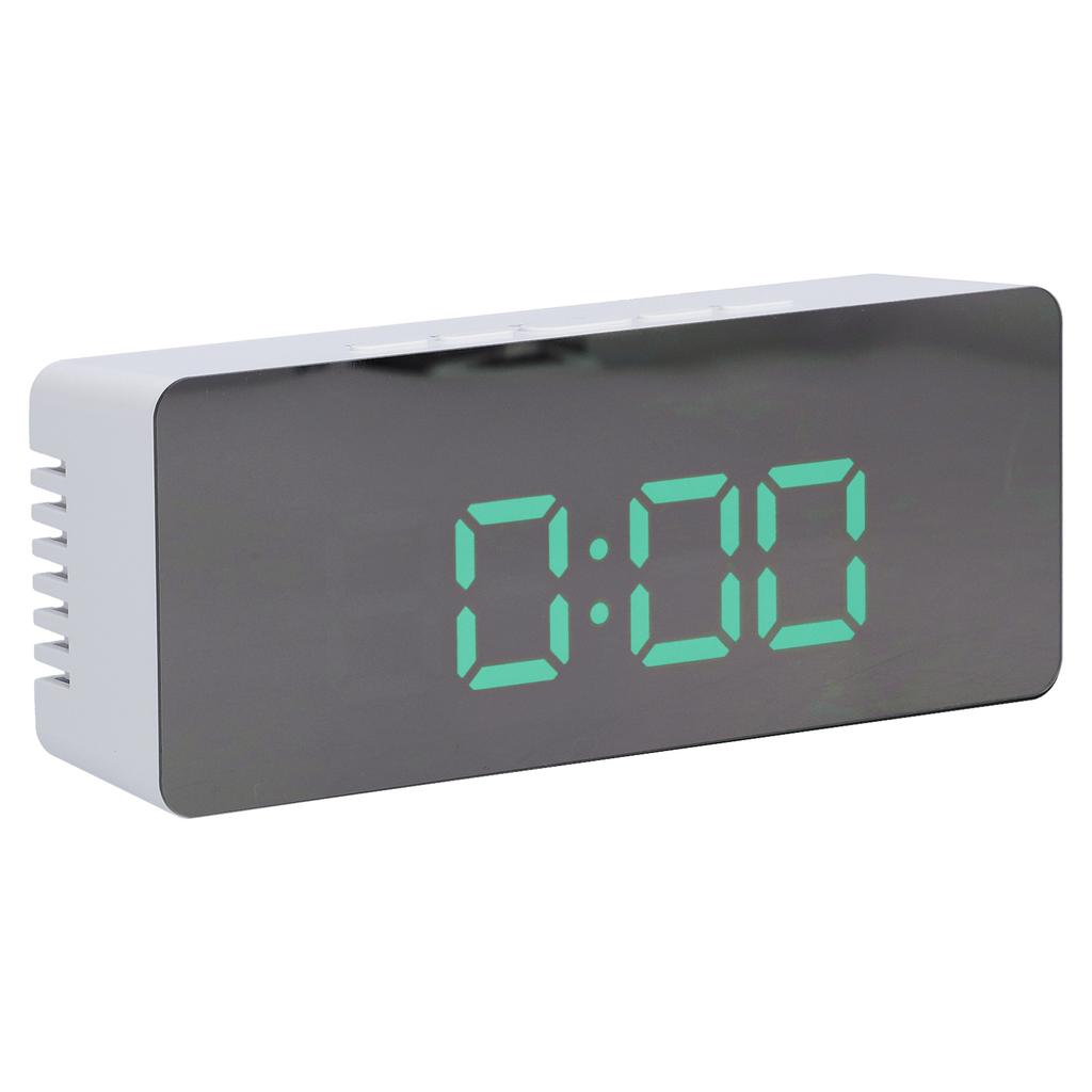 LED Spiegel Wecker Digitaluhr mit Schlummermodus für Schlafzimmer Wohnzimmer Home Office Dekoration