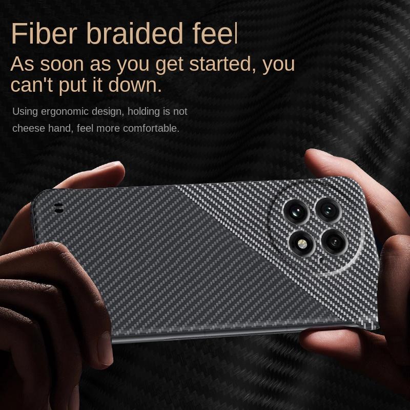 For OnePlus 13 Lens Protection Carbon Fiber Phone Case