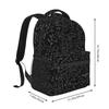 Mathe-Thema Schwarz-Weiß Gleichungsdesign Schülerrucksack Schultasche Tagesrucksack für Jungen Mädchen Mode Buchertasche Umhängetaschen