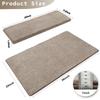 Bullnose Non-Slip Stair Treads -Ultra Plush- Washable Self-Adhesive Carpet Mats, Safety for Elderly & Pets, Peel & Stick Decor