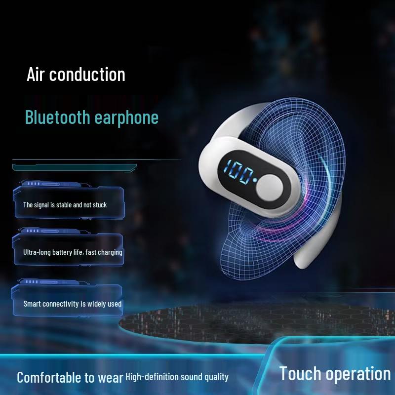 D6 Einzelohr-Bluetooth-Headset: Digitalanzeige, Lauter Ton, Lange Standby-Zeit, Lange Akkulaufzeit
