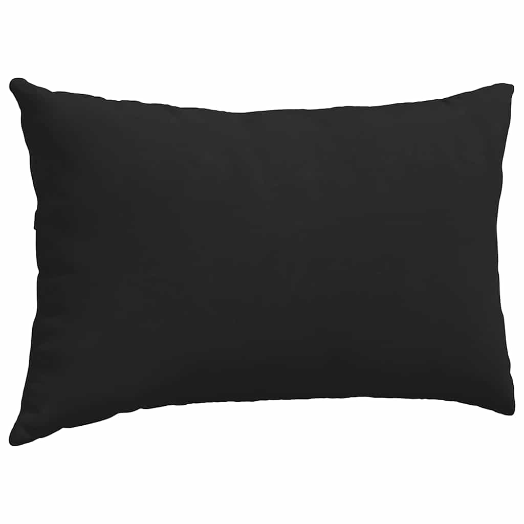 Sofa Cushions 2 Pieces Black 50 X 30 Cm Fabric