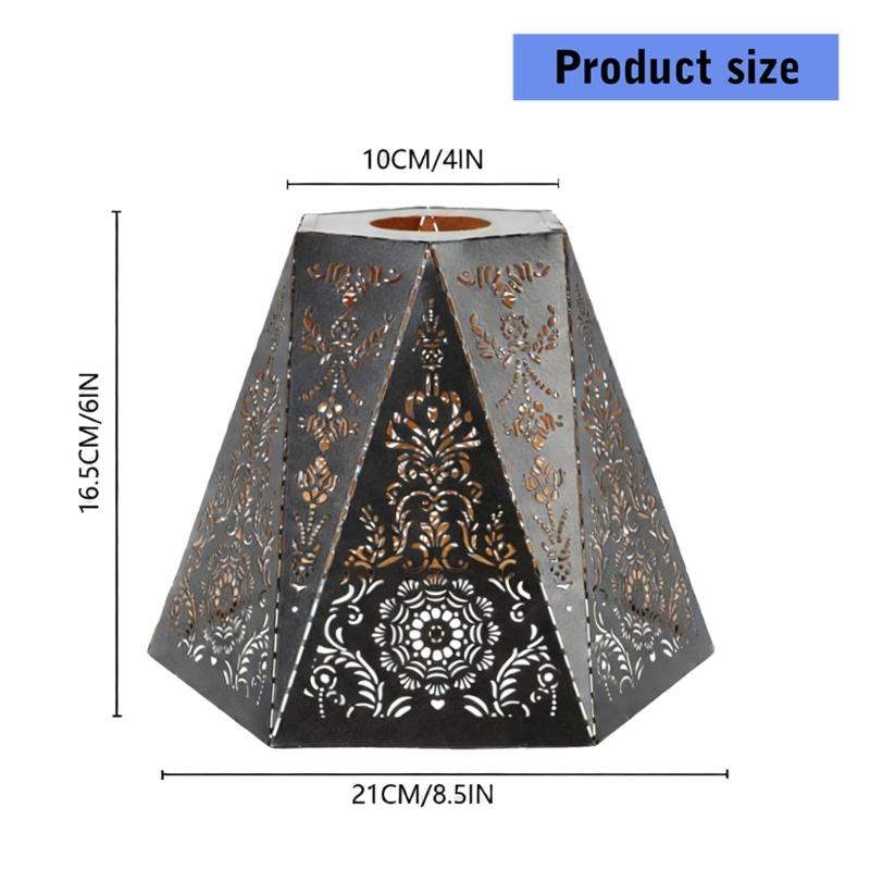 Decorative Metal Lamp Shade Openwork Pattern Creates Pleasant Atmosphere For Indoor Illumination