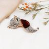 Women Lady Fox Brooches Pins