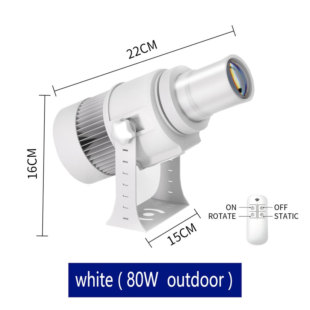 Custom Led HD Gobo Logo Projector Indoor Outdoor Ip67 Waterproof Rotating Advertising Image Projection Light For Floor Wedding