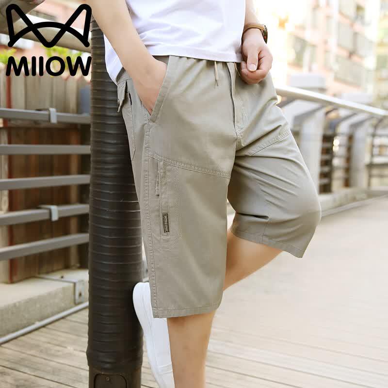 MiiOW Men s Casual Cotton Cargo Shorts 5XL