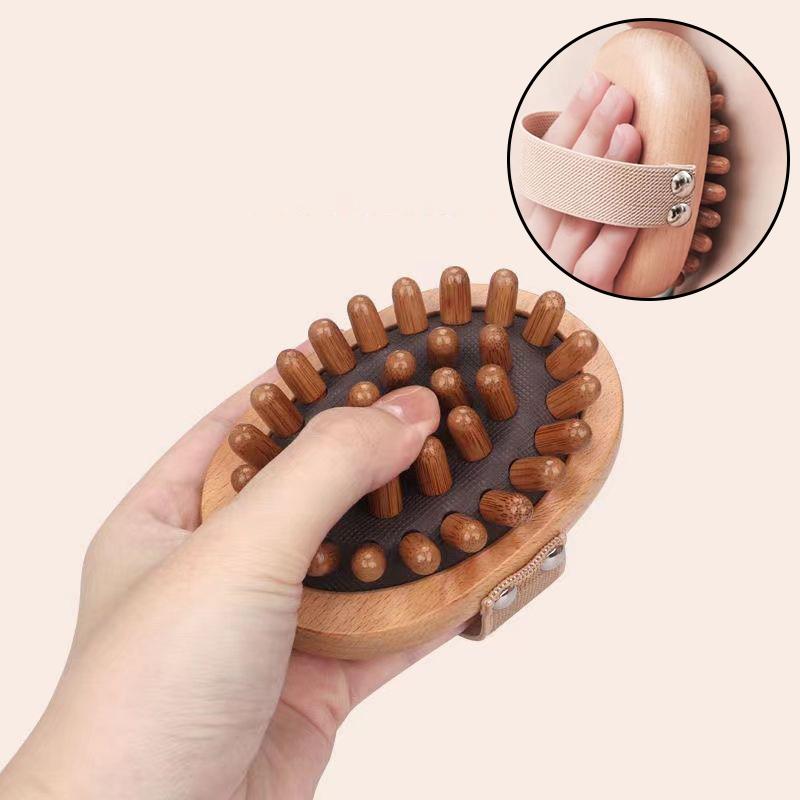 Spazzola per Massaggio Testa Corpo Spazzola Corpo Anticellulite Legno Olio Essenziale Spa Massaggio Pettine per Capelli Spazzola Massaggio Cuoio Capelluto Massaggiatore Corpo