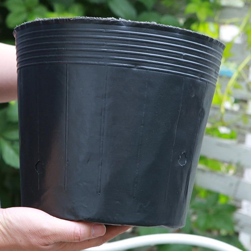 10/30/50/100pcs Plastic Black Seedling Nursery Pots Planting Pot Transplant Breathable Cup Grow Bag Garden Seedling Planting Cup