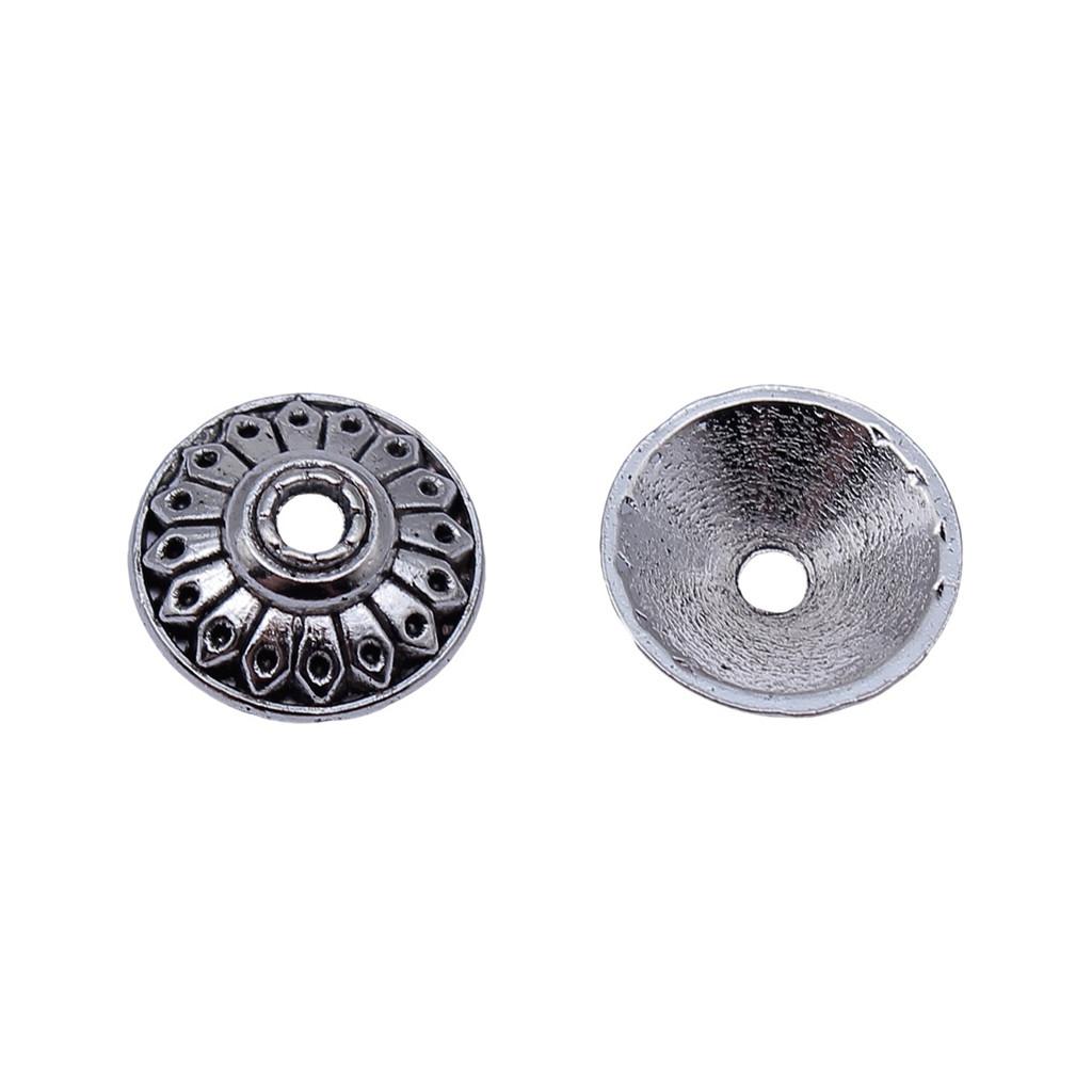 Textured Bead Cap Charms Dome Covers For Pearl And Gemscolor Jewelry Findings