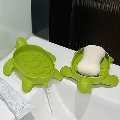 Portasapone a Forma di Tartaruga Svuota Acqua Porta Sapone Scatola Doccia Bagno Porta Sapone Vassoio Piattino Porta Spugna Accessori Bagno Gadget Bagno