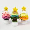 Cute Crochet Christmas Tree Decor Mini Artificial Knitted Tabletop Ornament  Holidays