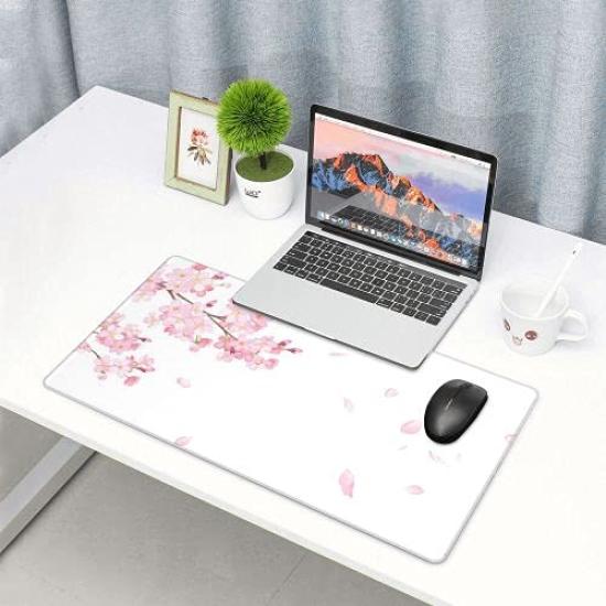 Kirschblüten Maus im japanischen Stil Aquarell Tanzende Maus Schreibtisch Extra Tastatur Gummi Optische Maus Cyber Ideal für Mittlere Oberfläche 40cm x 75cm