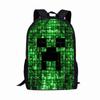 Square Man School Bag Cartoon Backpack Minecraft Backpack Game Printing Large Capacity