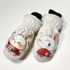 Cozy Winter Cartoon Fleece-Lined Gloves for Girls, Ages 2-5