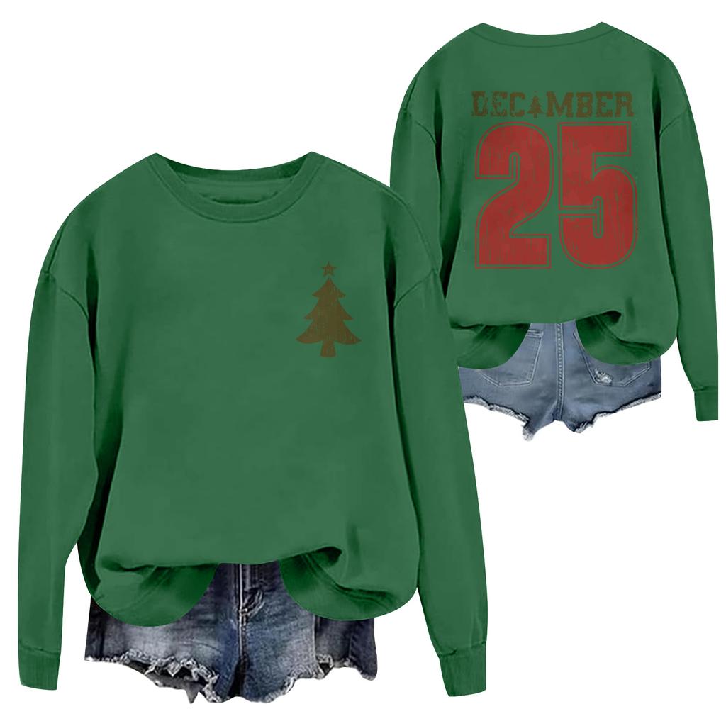 Christmas T-Shirts And Sweatshirts, Women'S Sweatshirts, Long-Sleeved Pullover Sweatshirts, Women'S Long-Sleeved Tops